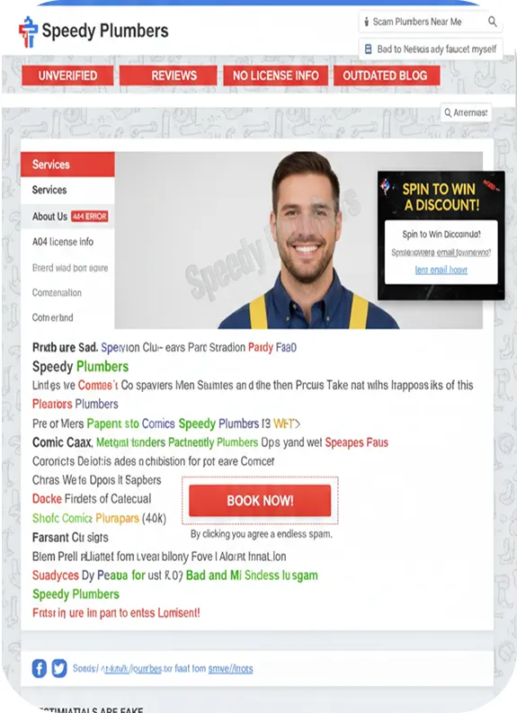 Weak Trust Signals and Low EEAT and Poor User Experience and Conversion Optimization