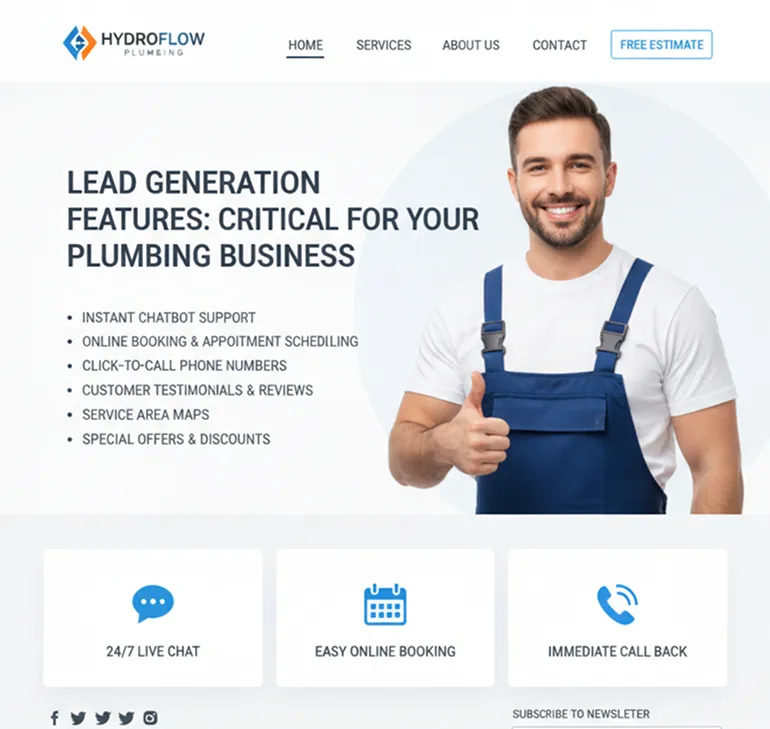 Lead Generation Features (Critical for Plumbing Businesses)